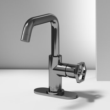 Vigo Ruxton Collection Chrome Oblique 1-Handle Faucet w/ Deck Plate