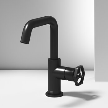 Vigo Ruxton Collection Matte Black Oblique 1-Handle Faucet