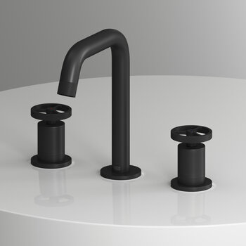 Vigo Cass Collection Matte Black 2-Handle Widespread Faucet