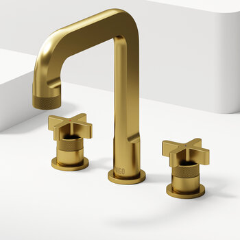 Vigo Wythe Collection Matte Brushed Gold 2-Handle Widespread Faucet