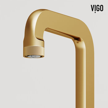 Vigo Wythe Collection Matte Brushed Gold Close Up View