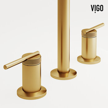 Vigo Sterling Collection Matte Brushed Gold Close Up View
