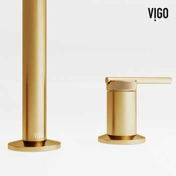 Vigo Sterling Collection Matte Brushed Gold Close Up View