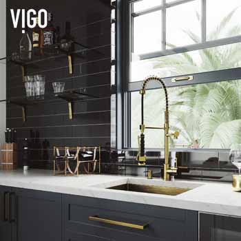 Vigo Matte Gold with Soap Dispenser Lifestyle 2