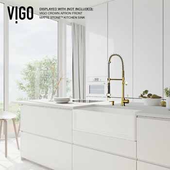 Vigo Matte Gold with Soap Dispenser Lifestyle 3
