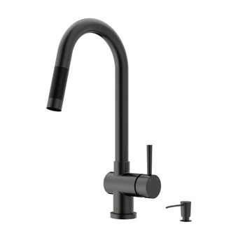 Matte Black Faucet with Soap Dispenser - Product View