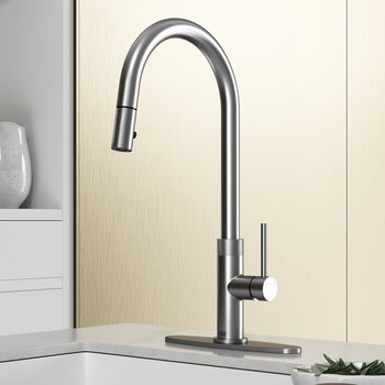 Vigo Bristol Collection Stainless Steel Pull-Down Faucet w/ Deck Plate