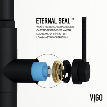 Vigo Hart Arched Collection Matte Black Eternal Seal Info