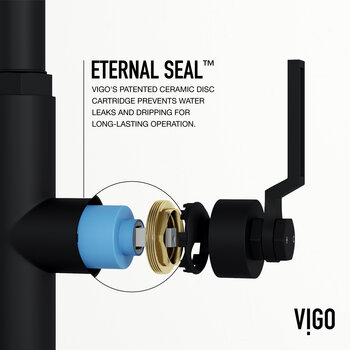 Vigo Hart Angular Collection Matte Black Eternal Seal Info