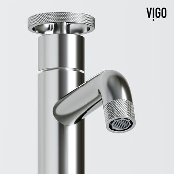 Vigo Cass Collection Brushed Nickel Close Up View