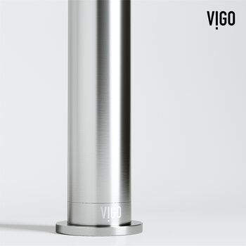 Vigo Cass Collection Brushed Nickel Base Close Up View