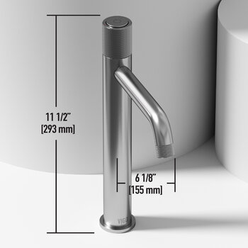 Vigo Apollo Collection Single Hole Vessel Bathroom Faucet in Chrome Dimensions