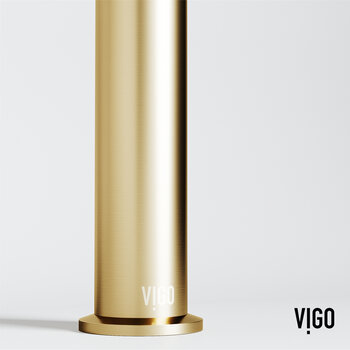 Vigo Sterling Collection Matte Brushed Gold Base Close Up View