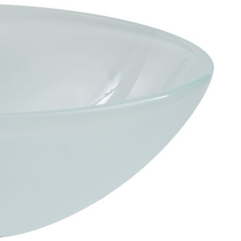 Vigo VIG-VG07043, White Frost Glass Vessel Bathroom Sink, 16-1/2" Diameter x 6" H