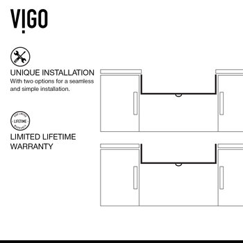 Vigo MatteStone™ Collection 30'' White Livingston Matte Black Faucet Unique Installation