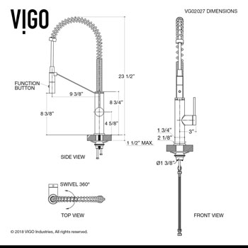 VG15748 Faucet Specifications