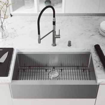 36'' Sink w/ Norwood Faucet in Stainless Steel
