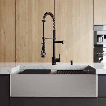 36'' Sink w/ Zurich Faucet in Matte Black