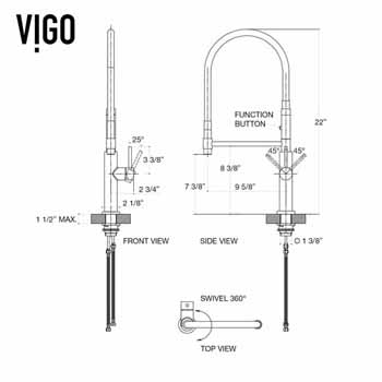 Norwood Faucet Dimensions