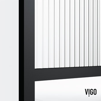 Vigo Essex Collection 34'' x 74'' Matte Black Close Up View