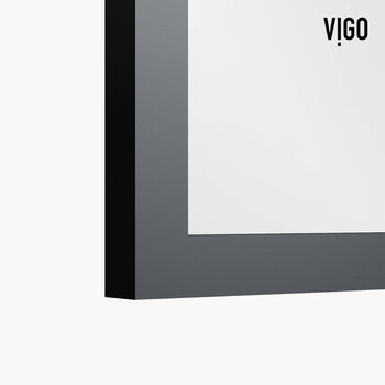 Vigo Essex Collection 34'' x 74'' Matte Black Close Up View