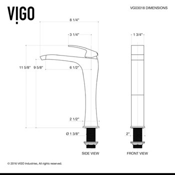 VGT1092MB Product Dimensions