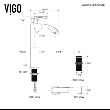 VIG-VGT1149 Faucet Specifications