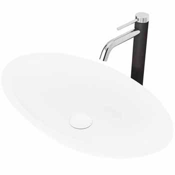 Sink & Lexington cFiber Vessel Faucet Set in Chrome w/ Pop-Up Drain
