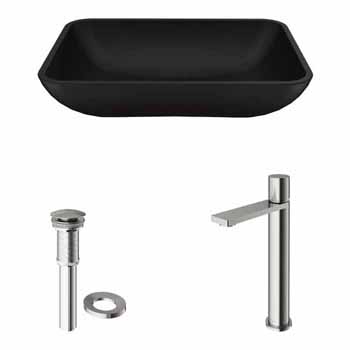 Sink & Gotham Faucet in Brushed Nickel w/ Pop-Up Drain
