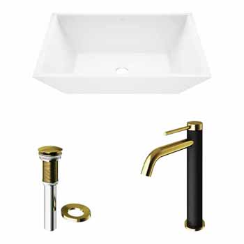 Sink & Lexington cFiber Faucet in Matte Brushed Gold & Matte Black