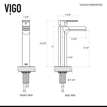 VGT939 Faucet Specifications