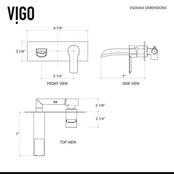 VGT960 Faucet Specifications
