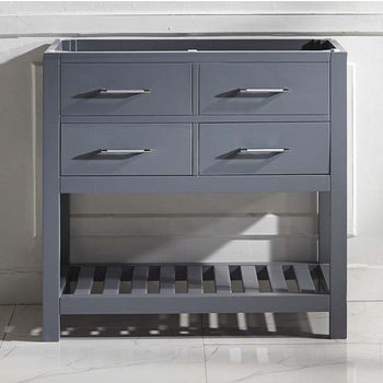Virtu USA 36'' Caroline Estate Single Sink Cabinet, Grey