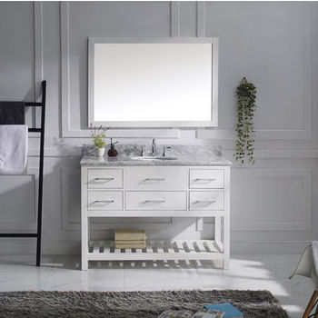 Virtu USA 48'' Caroline Estate Single Sink Cabinet, White