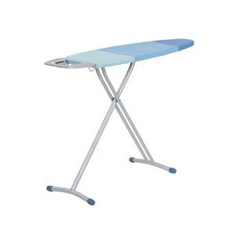 Steel Top Adjusting Height T-Leg Ironing Board & Foam Padded Floral Cotton Cover 