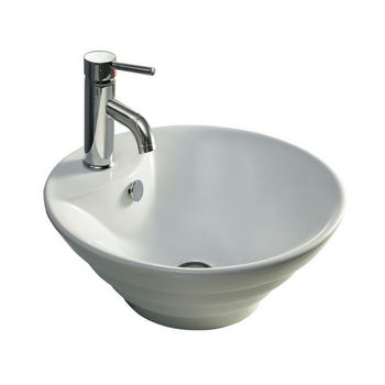 Wells Sinkware China Luxe Collection- Terrace White Above Counter Bathroom Sink White