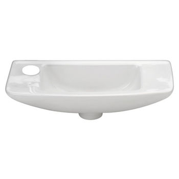 Whitehaus Wall Mounted China Bath Basin with Side Shelf Space