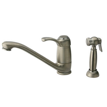 Whitehaus Single Lever Faucet w/ Side Spray in Brushed Nickel Finish