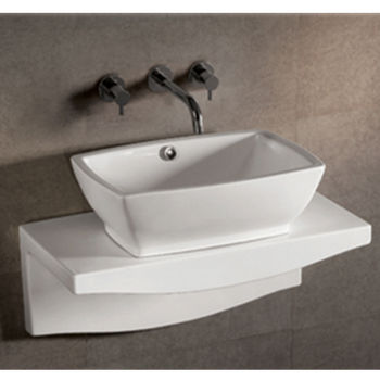 Isabella Rectangular Above-Mount Bath Sink with Wall-Mount Countertop