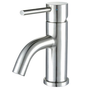 Whitehaus Waterhaus Single Hole Single Lever Lavatory Faucet in Polished Stainless Steel