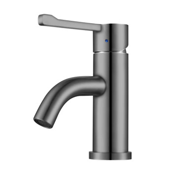 Lavatory faucet in Brushed Stainless Steel