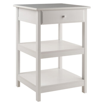 Winsome Wood Delta Collection Home Office Printer Stand, White Product View