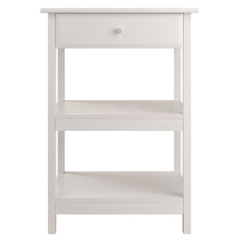 Winsome Wood Delta Collection Home Office Printer Stand, White Front View