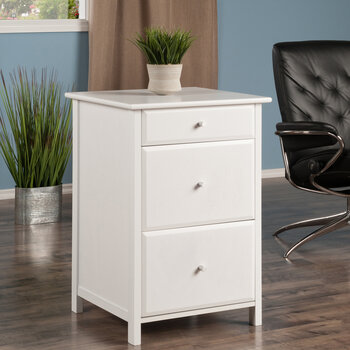 Winsome Wood Delta Collection Home Office File Cabinet, White