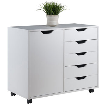 Winsome Wood Halifax White 7 Drawer Storage Cabinet 10792