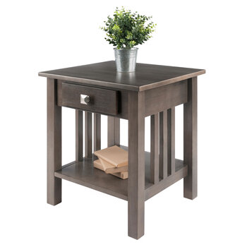 Winsome Wood Stafford Collection Accent Table, Oyster Gray Prop View