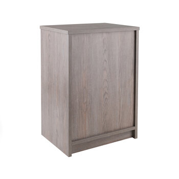 Winsome Wood Molina Collection Accent Table, Nightstand, Ash Gray Angle Back View
