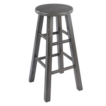 Winsome Wood Ivy Square Leg Collection Counter Stool, Rustic Oyster Gray Counter Stool Product View