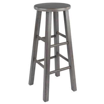 Winsome Wood Ivy Square Leg Collection Bar Stool, Rustic Oyster Gray Bar Stool Product View