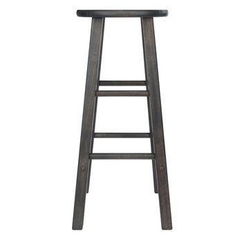 Winsome Wood Element Collection 2-Piece Bar Stool Set, Oyster Gray Bar Stool Side View